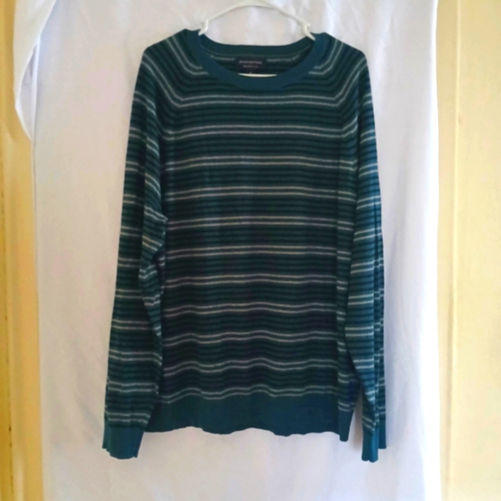 Banana Republic Striped Premium Luxe Yarn Crew Neck Sweater XL